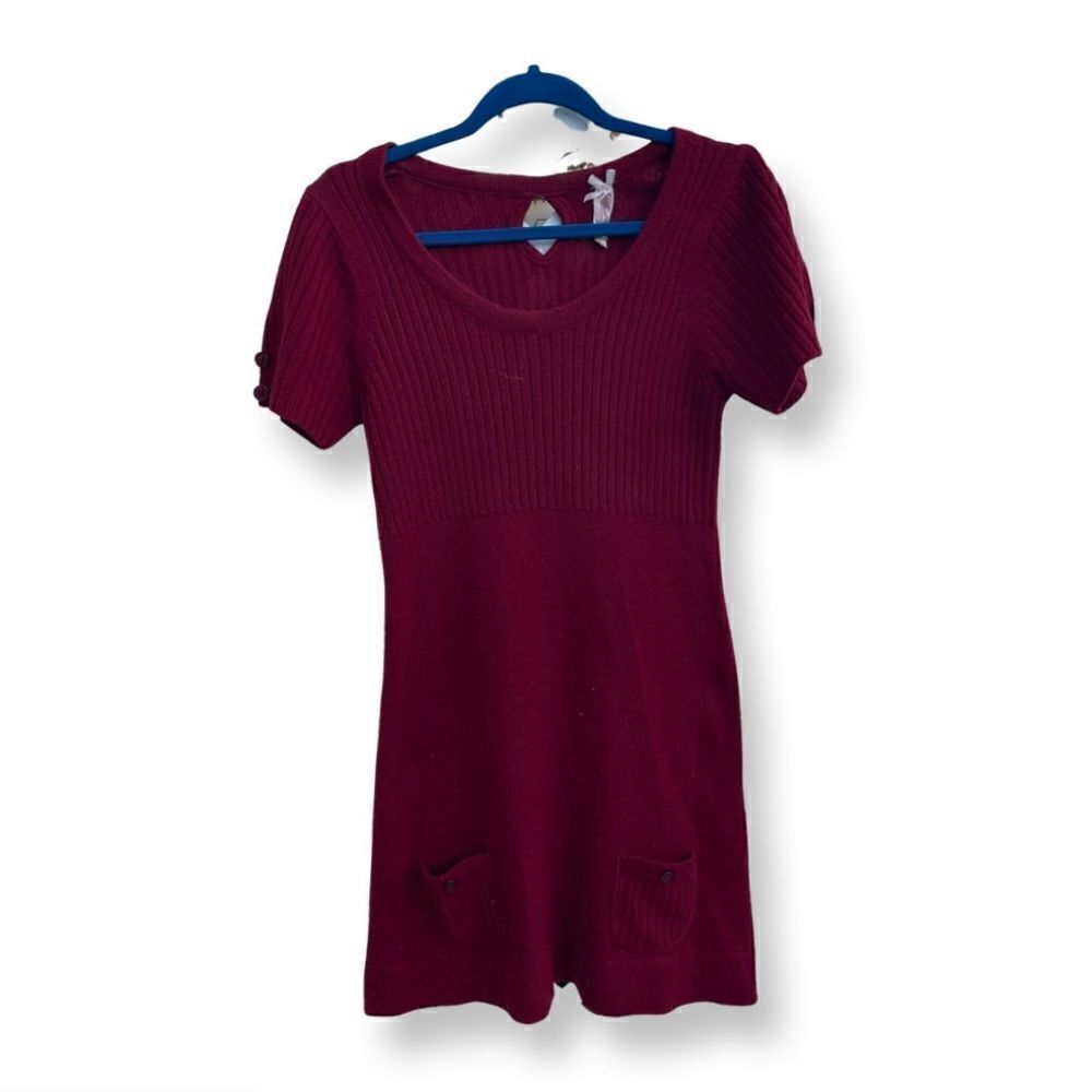Derek Heart - Red Sweater Dress Knee length- Large